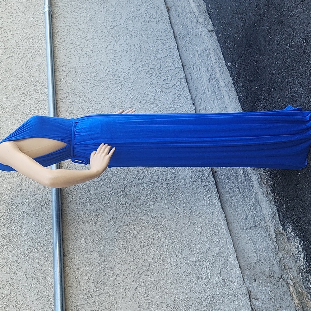 Michael Kors Royal BlueJersey Maxi Dress - Picture 2 of 8